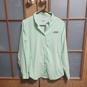 Columbia Womens PFG Tamiami II Long Sleeve Shirt Size Medium Color Key West